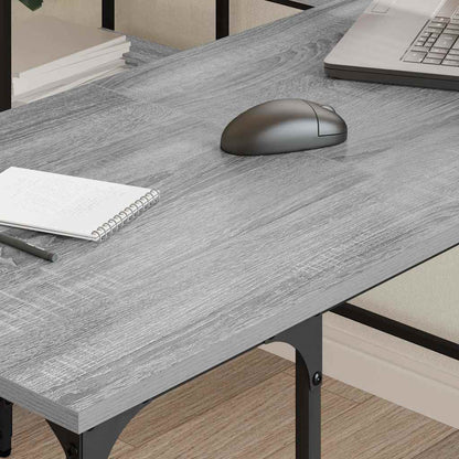 Desk Grey Sonoma 139x139x75 cm Engineered Wood
