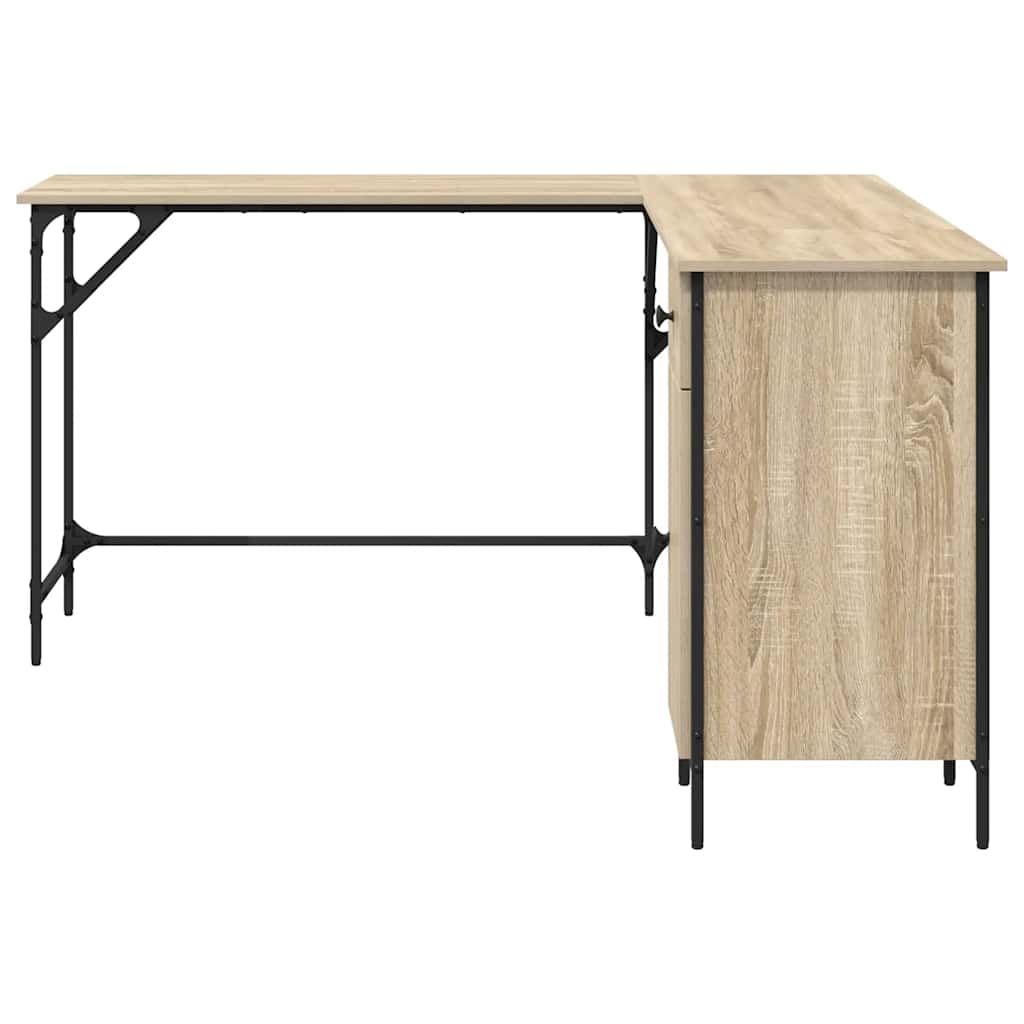 Desk Sonoma Oak 141x141x75 cm Engineered Wood