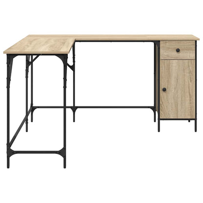 Desk Sonoma Oak 141x141x75 cm Engineered Wood
