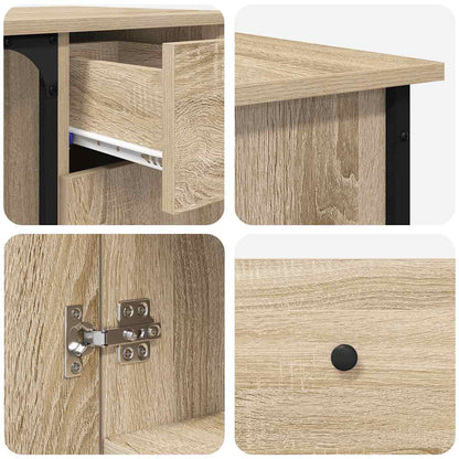 Desk Sonoma Oak 141x141x75 cm Engineered Wood