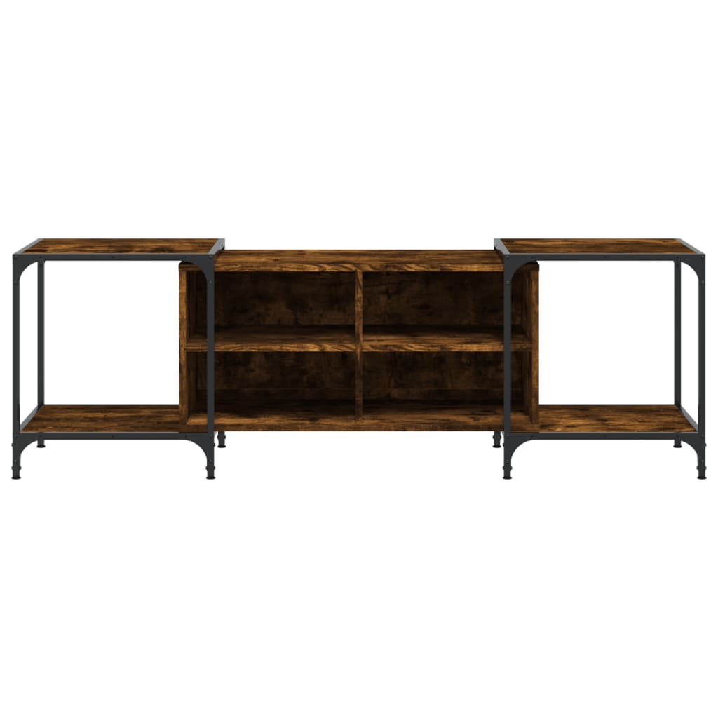 TV Cabinet Smoked Oak 153x37x50 cm Engineered Wood