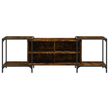 TV Cabinet Smoked Oak 153x37x50 cm Engineered Wood