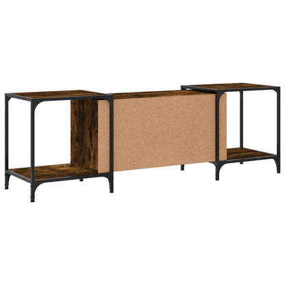 TV Cabinet Smoked Oak 153x37x50 cm Engineered Wood