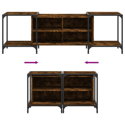 TV Cabinet Smoked Oak 153x37x50 cm Engineered Wood