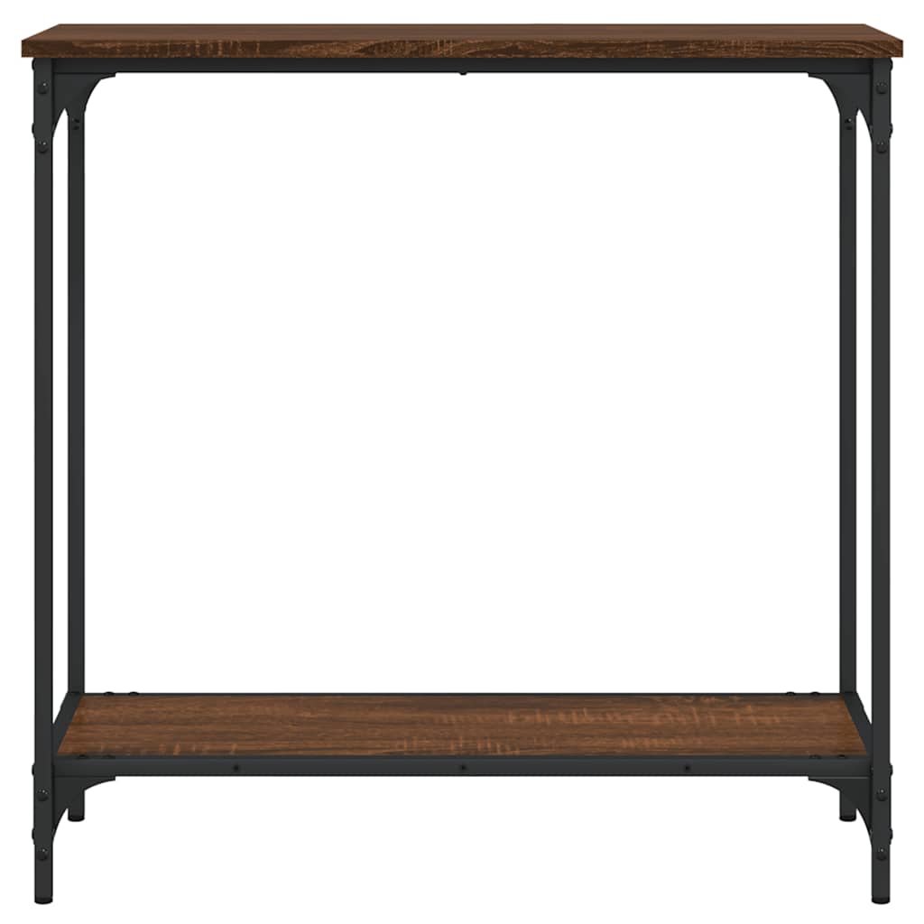 Console Table Brown Oak 75x30.5x75 cm Engineered Wood