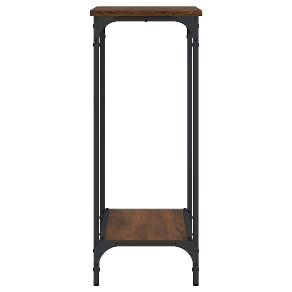 Console Table Brown Oak 75x30.5x75 cm Engineered Wood