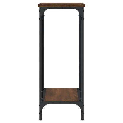 Console Table Brown Oak 75x30.5x75 cm Engineered Wood