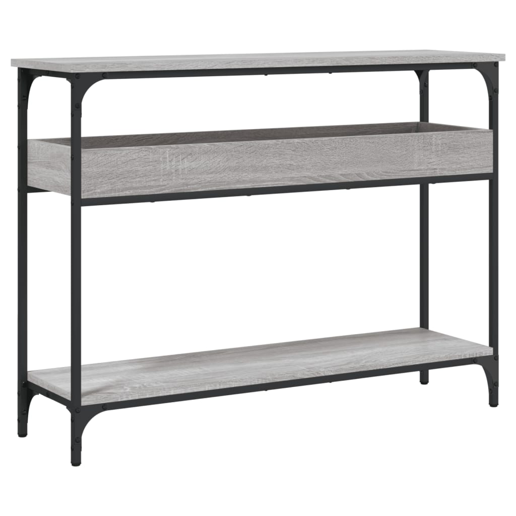 Console Table with Shelf Grey Sonoma 100x29x75cm Engineered Wood