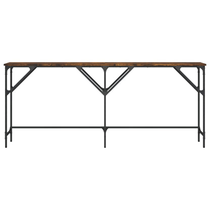 Console Table Smoked Oak 180x29x75 cm Engineered Wood