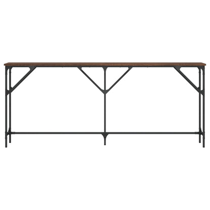 Console Table Brown Oak 180x23x75 cm Engineered Wood