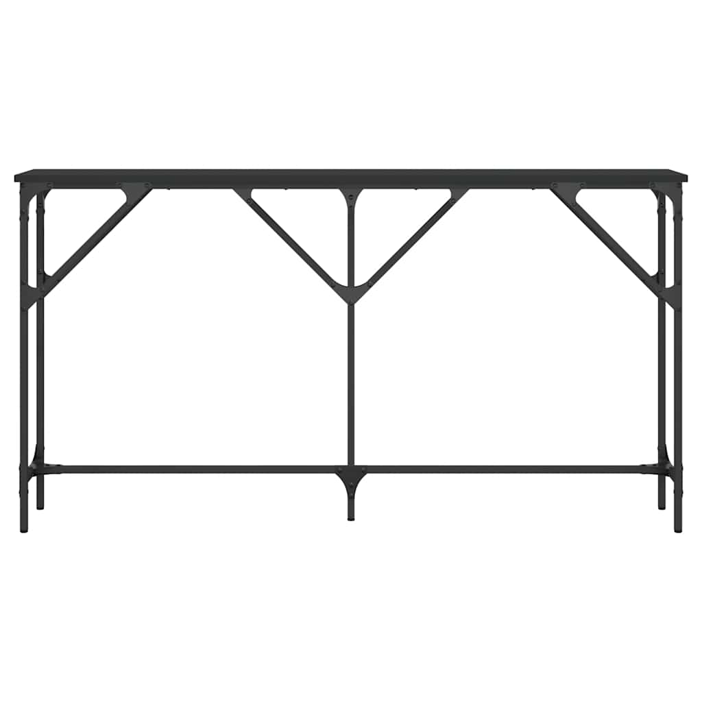 Console Table Black 140x23x75 cm Engineered Wood