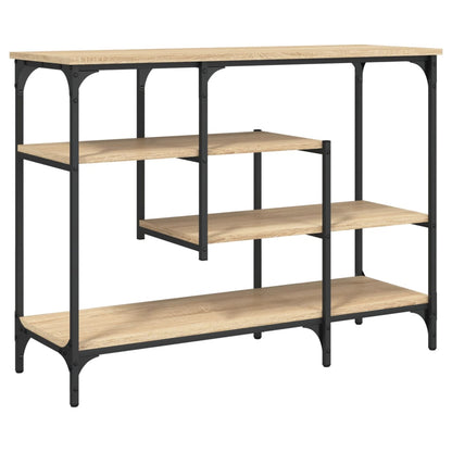 Console Table with Shelves Sonoma Oak 100x35x75 cm
