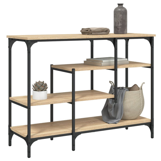 Console Table with Shelves Sonoma Oak 100x35x75 cm