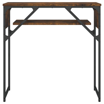 Console Table with Shelf Smoked Oak 75x30x75cm Engineered Wood