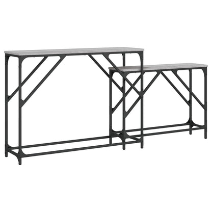 Nesting Console Tables 2 pcs Grey Sonoma Engineered Wood