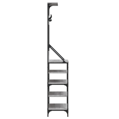 Clothes Rack with Shoe Storage Grey Sonoma 70x34x184 cm