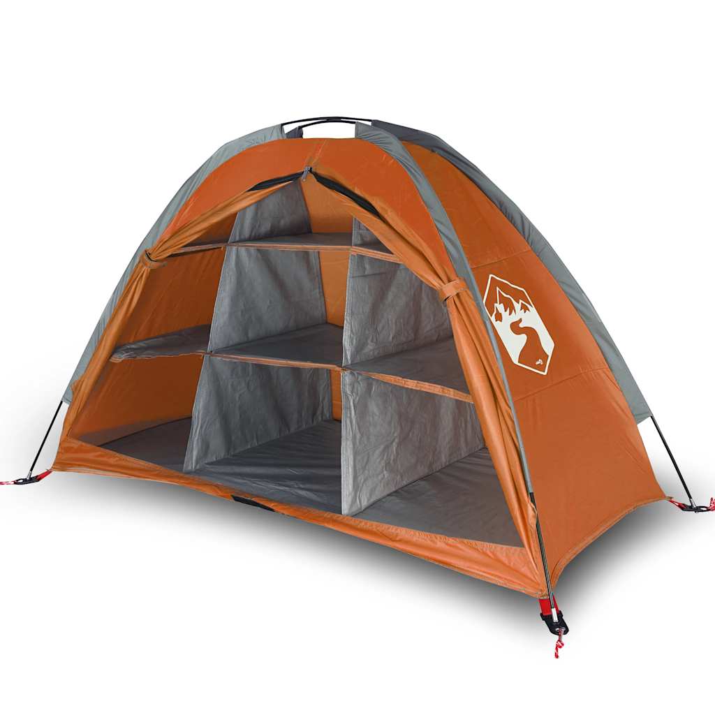 Storage Tent 9 Compartments Grey and Orange Waterproof