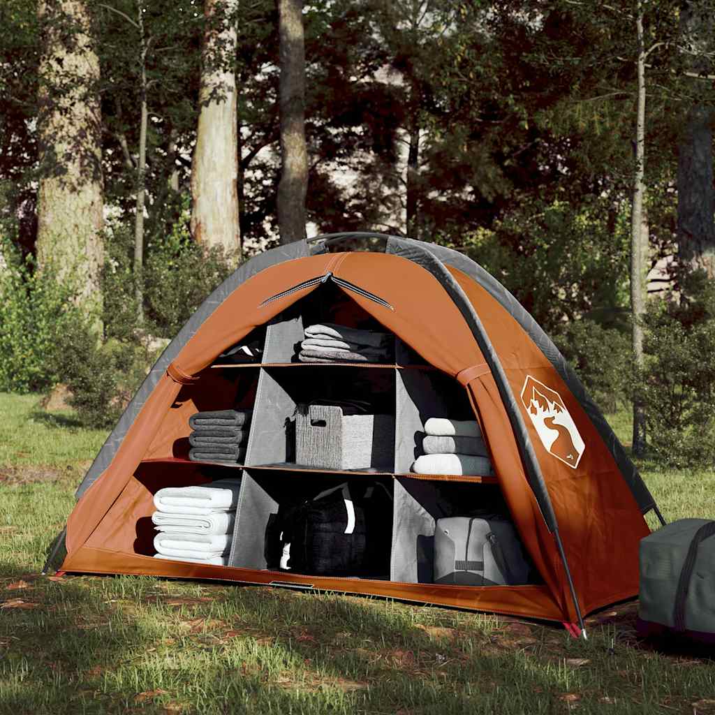 Storage Tent 9 Compartments Grey and Orange Waterproof