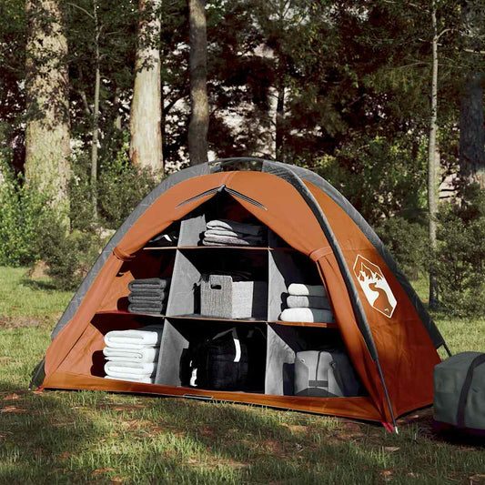 Storage Tent 9 Compartments Grey and Orange Waterproof