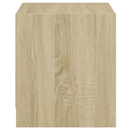 Bedside Cabinets with Glass Doors 2 pcs Sonoma Oak 35x37x42 cm