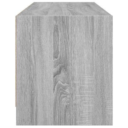 TV Cabinet with Glass Doors Grey Sonoma 102x37x42 cm