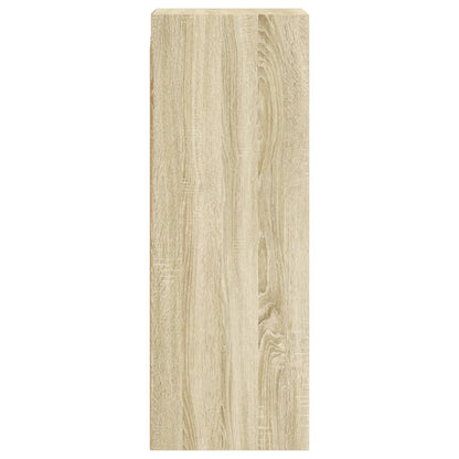 Wall Cabinet with Glass Doors Sonoma Oak 35x37x100 cm