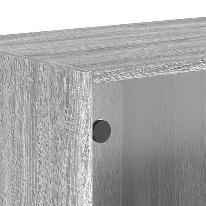 Wall Cabinets with Glass Doors 2 pcs Grey Sonoma 68.5x37x35 cm