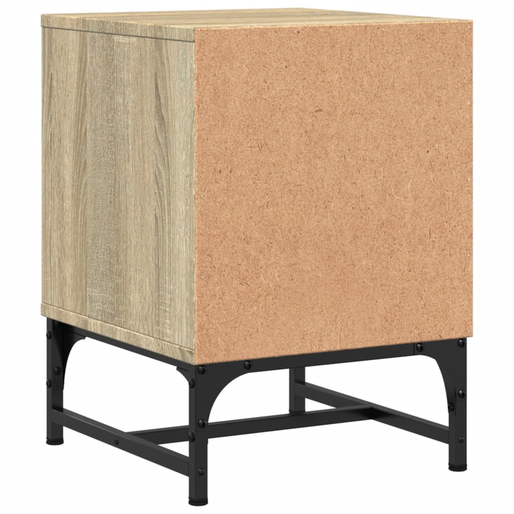 Bedside Cabinets with Glass Doors 2 pcs Sonoma Oak 35x37x50 cm