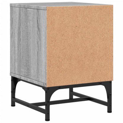 Bedside Cabinet with Glass Door Grey Sonoma 35x37x50 cm