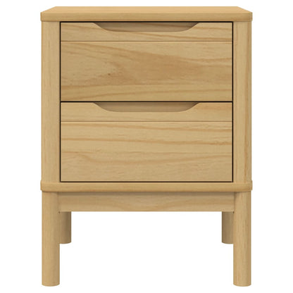 Bedside Cabinet FLORO Wax Brown 45x39x57 cm Solid Wood Pine