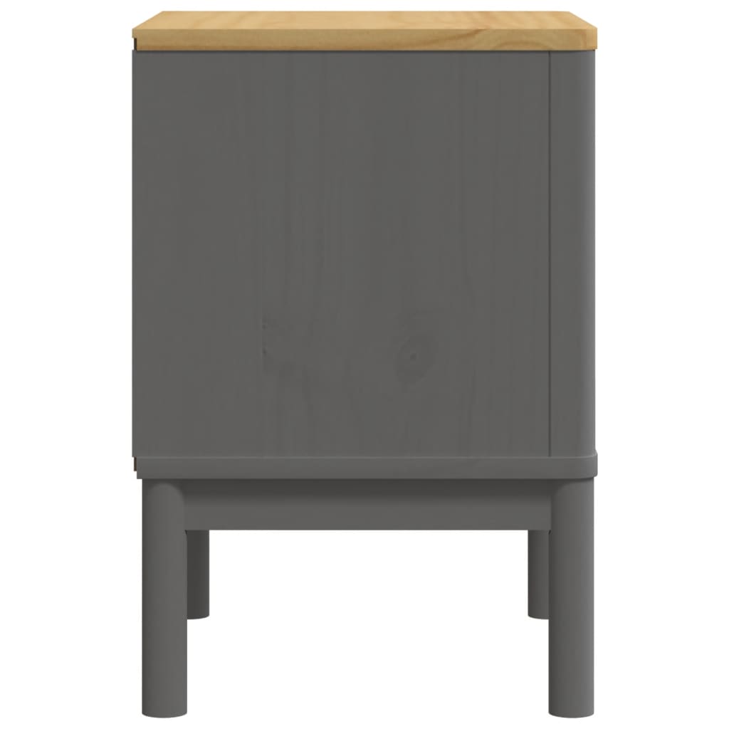 Bedside Cabinet FLORO Grey 45x39x57 cm Solid Wood Pine