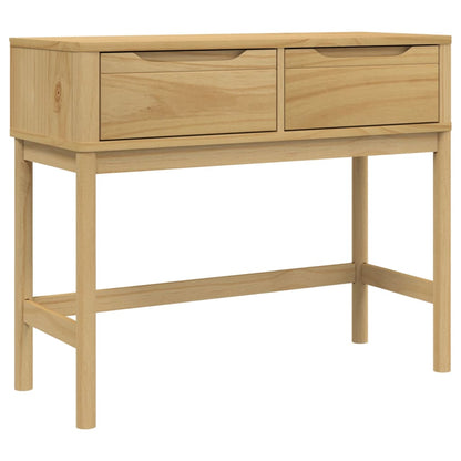 Console Table FLORO Wax Brown 89.5x36.5x73 cm Solid Wood Pine