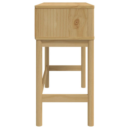 Console Table FLORO Wax Brown 89.5x36.5x73 cm Solid Wood Pine