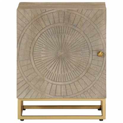 Bedside Cabinet 40x30x50 cm Solid Wood Mango and Iron