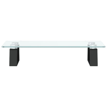 Monitor Stand Black 40x20x8 cm Tempered Glass and Metal