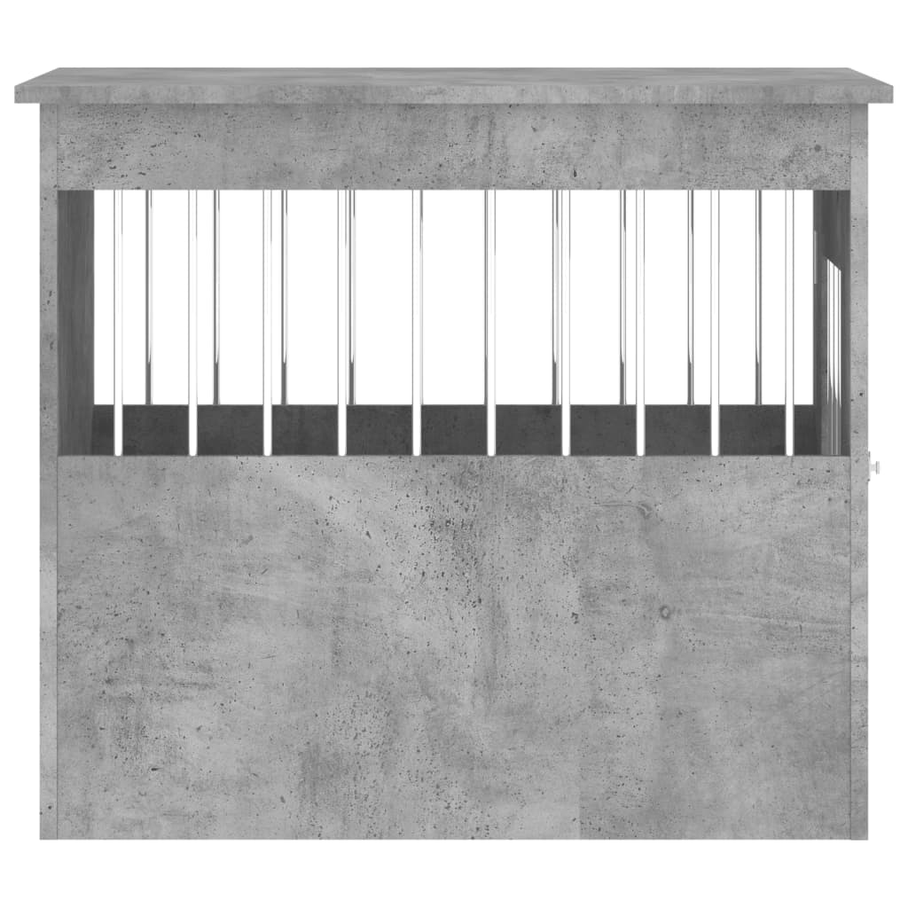 Dog Crate Furniture Concrete Grey 55x75x65 cm Engineered Wood
