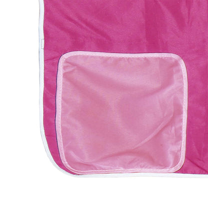 Kids' Loft Bed with Curtains without Mattress Pink 80x200cm
