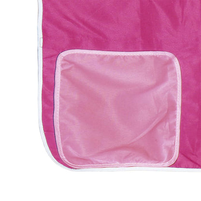 Kids' Loft Bed with Curtains without Mattress Pink 90x200cm