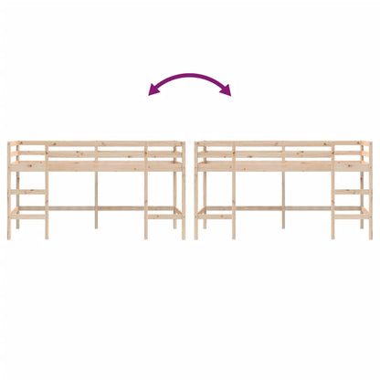 Kids' Loft Bed without Mattress with Ladder 80x200 cm