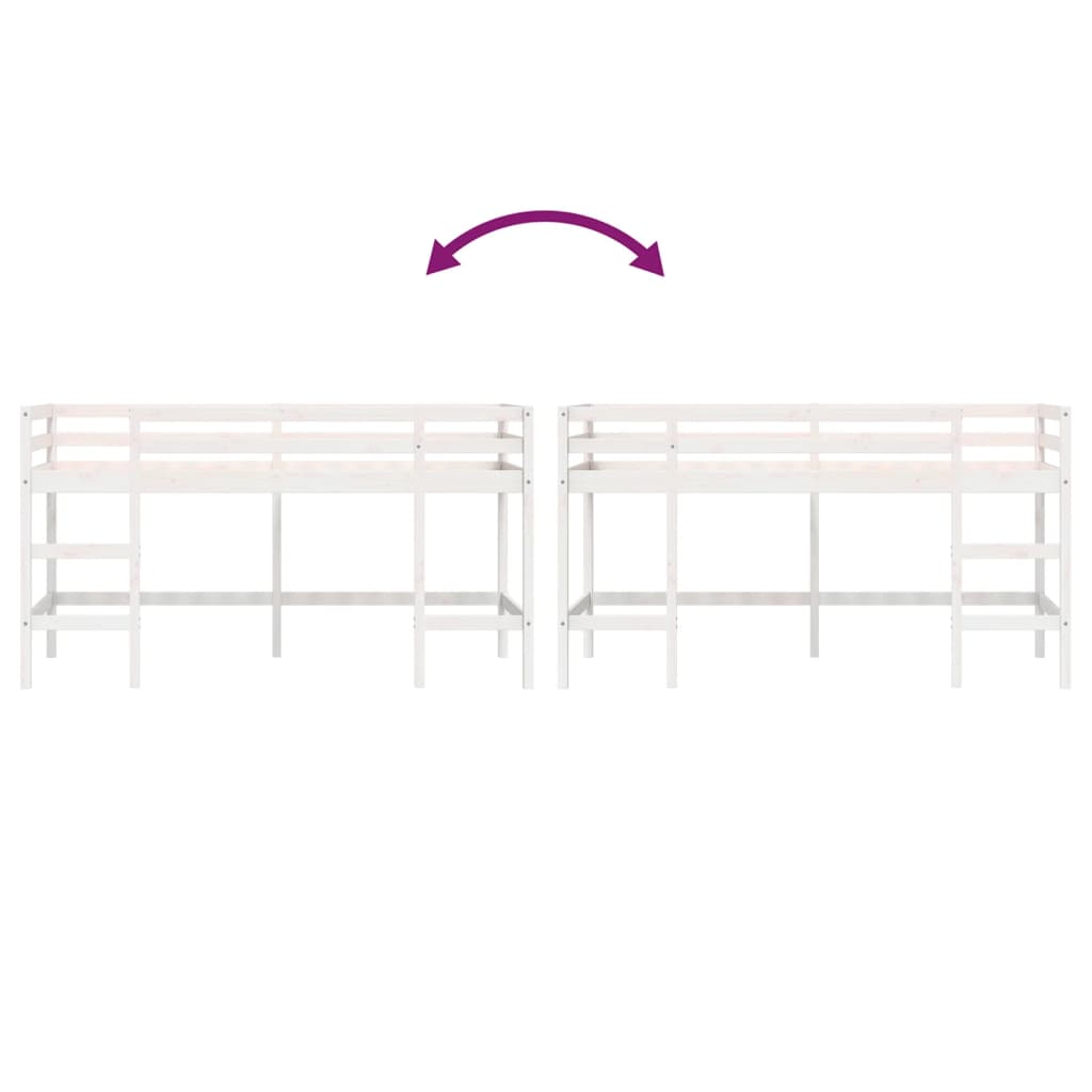 Kids' Loft Bed without Mattress with Ladder 90x190 cm Single