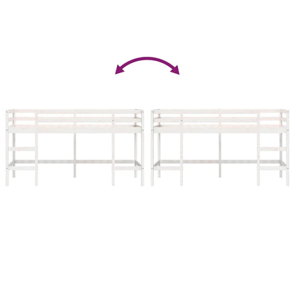 Kids' Loft Bed without Mattress with Ladder 90x190 cm Single