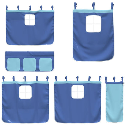 Curtains for Loft Bed Blue Polyester