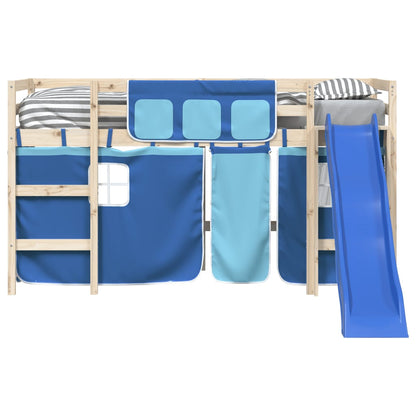 Curtains for Loft Bed Blue Polyester