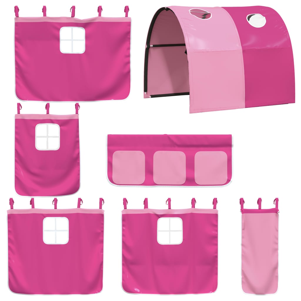 Curtains for Loft Bed with Tunnel Pink Polyester