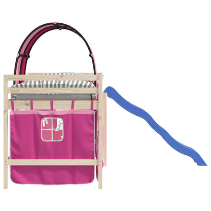 Curtains for Loft Bed with Tunnel Pink Polyester