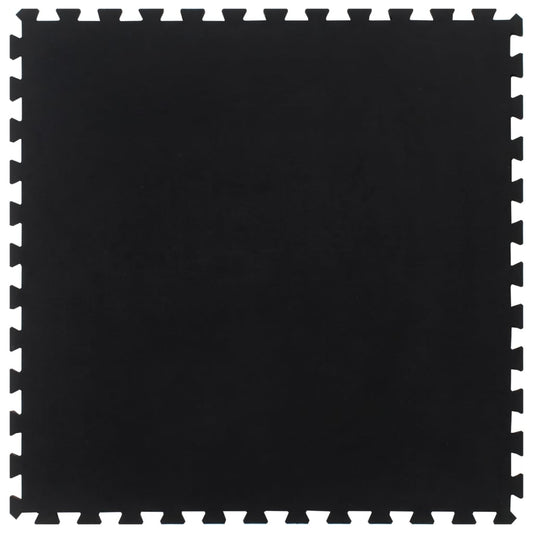 Rubber Floor Tile Black 12 mm 100x100 cm