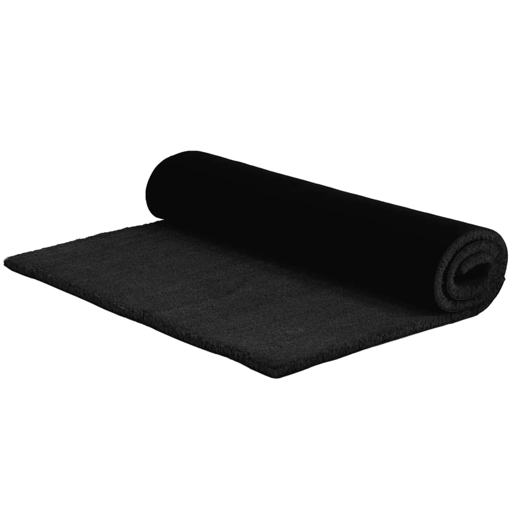 Door Mat Black 100x300 cm Tufted Coir