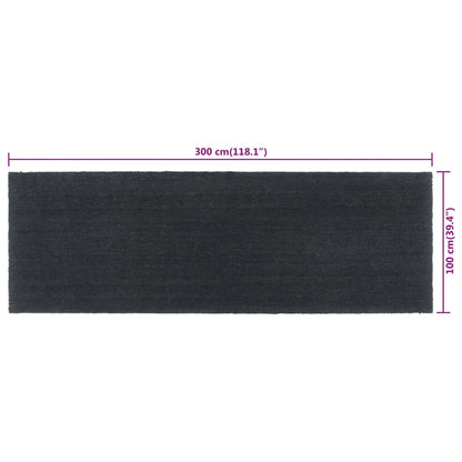 Door Mat Dark Grey 100x300 cm Tufted Coir