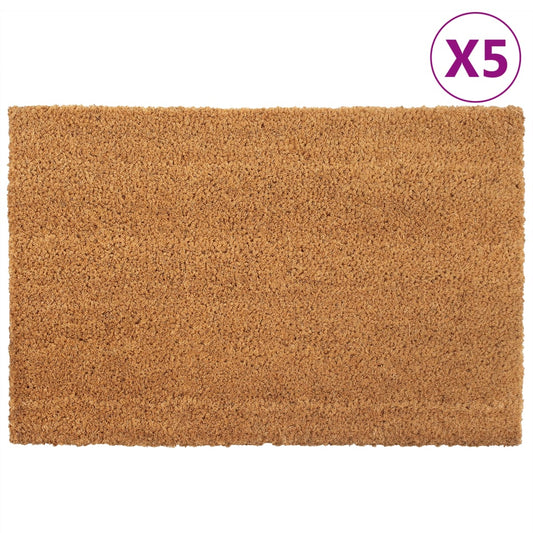 Door Mats 5 pcs Natural 40x60 cm Tufted Coir