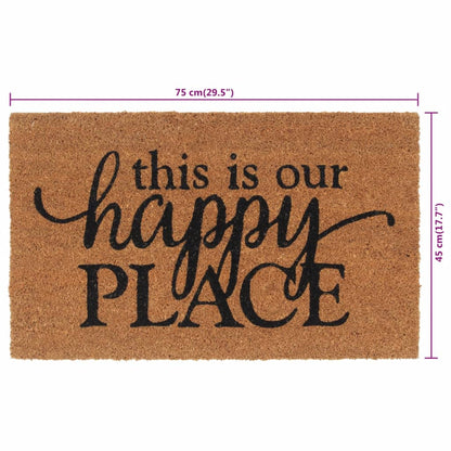 Door Mat Natural 45x75 cm Tufted Coir